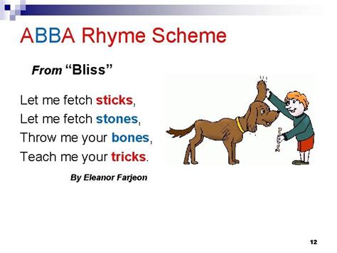 a a b b rhyme scheme